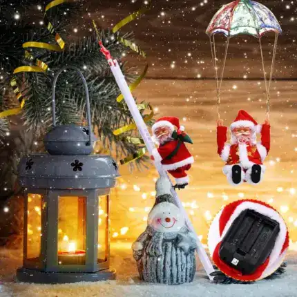 Electric Chimney Climbing Santa Claus Musical Toys