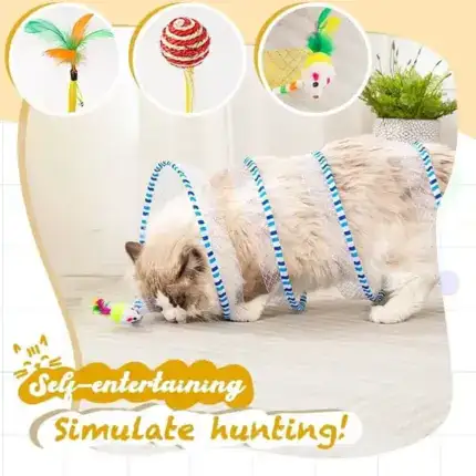 Spiral Tunnel Self-play Cat Toy😸
