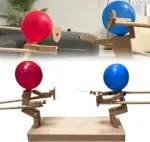 Handmade Wooden Fencing Puppets (Included 100 Balloons)