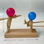 Handmade Wooden Fencing Puppets (Included 100 Balloons) - Image 4