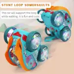 Dynamic Gear Powered Car with Led Lights - 360° Rotating Stunt Toy Car - Image 2