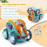 Dynamic Gear Powered Car with Led Lights - 360° Rotating Stunt Toy Car - Image 3