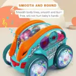 Dynamic Gear Powered Car with Led Lights - 360° Rotating Stunt Toy Car - Image 4
