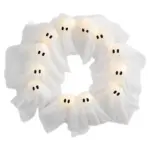 LED Ghost Wreath - Light-Up Halloween Door Decor - Image 7