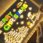 LED Note Board with Colorful Neon Markers – Rewritable Light-Up Message & Drawing Board - Image 3