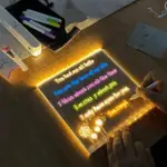 LED Note Board with Colorful Neon Markers – Rewritable Light-Up Message & Drawing Board - Image 6