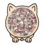 135-Piece Morandi-Colored Cat Shaped Wooden Jigsaw Puzzle - Image 7