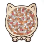 135-Piece Morandi-Colored Cat Shaped Wooden Jigsaw Puzzle - Image 8